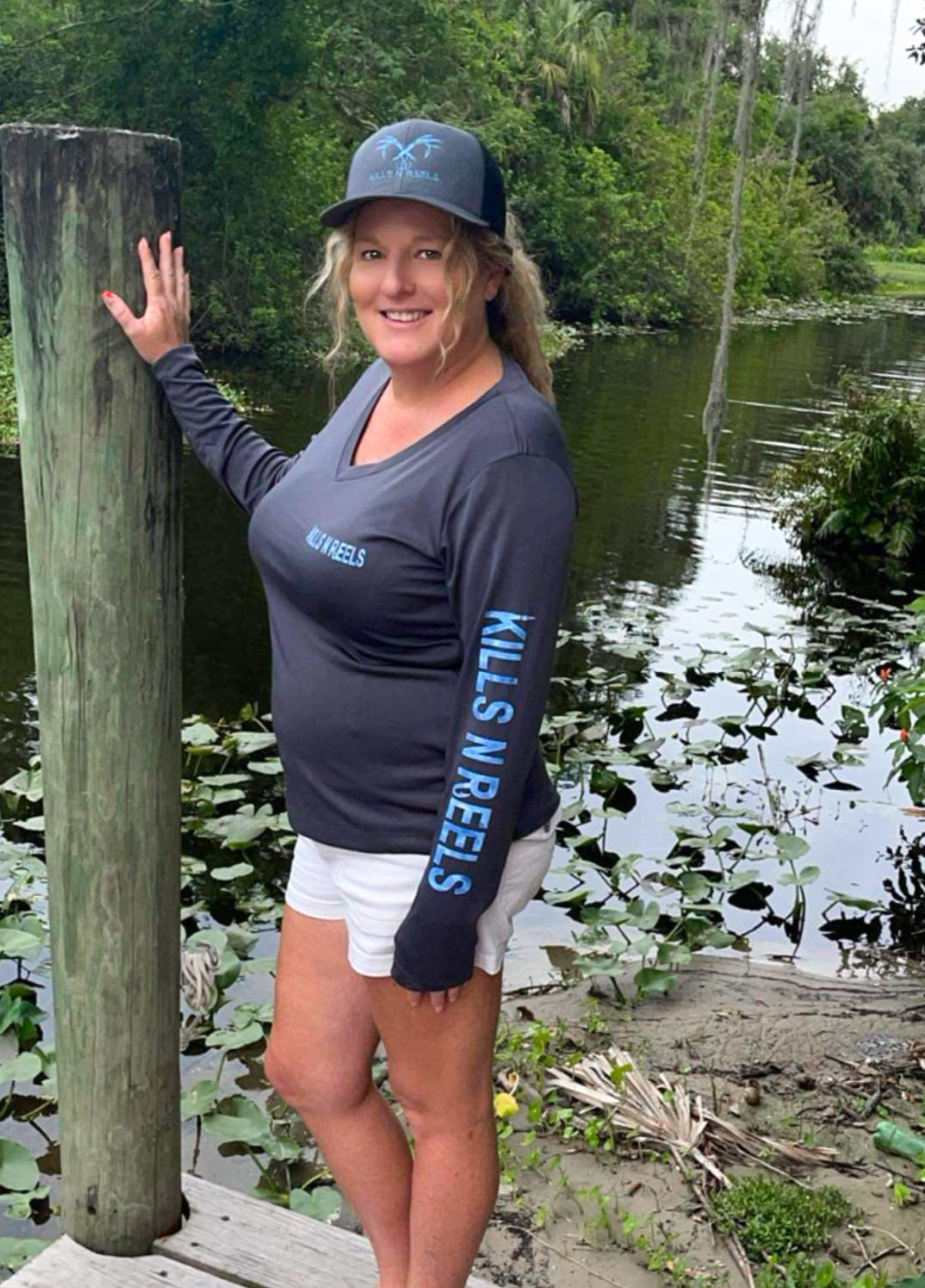 Long Sleeve Dri Fit V Neck Ladies Shirt
