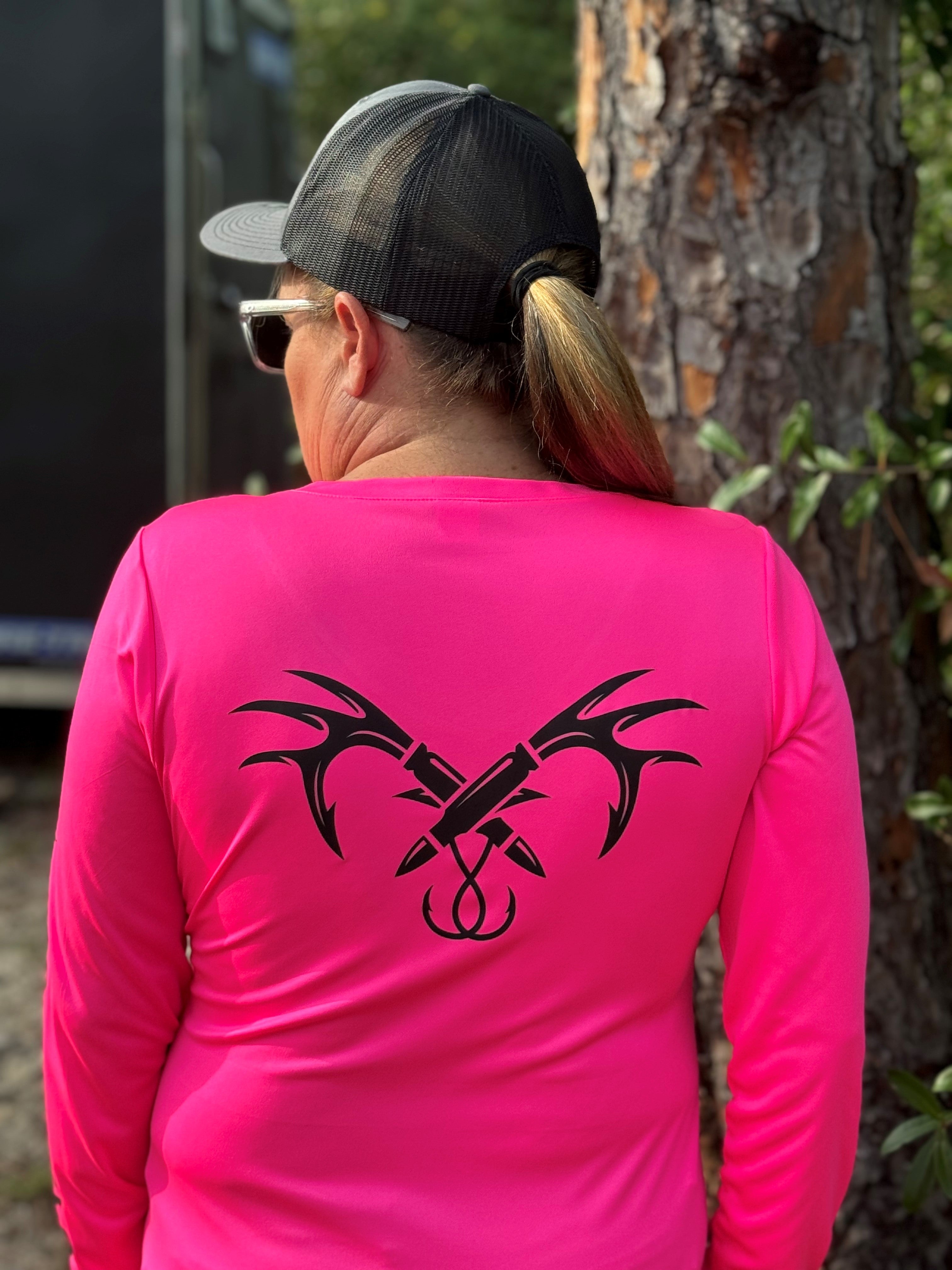 Long Sleeve Dri Fit V Neck Ladies â Kills N Reels