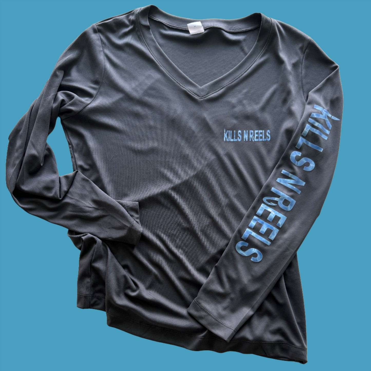 Long Sleeve Dri Fit V Neck Ladies Shirt
