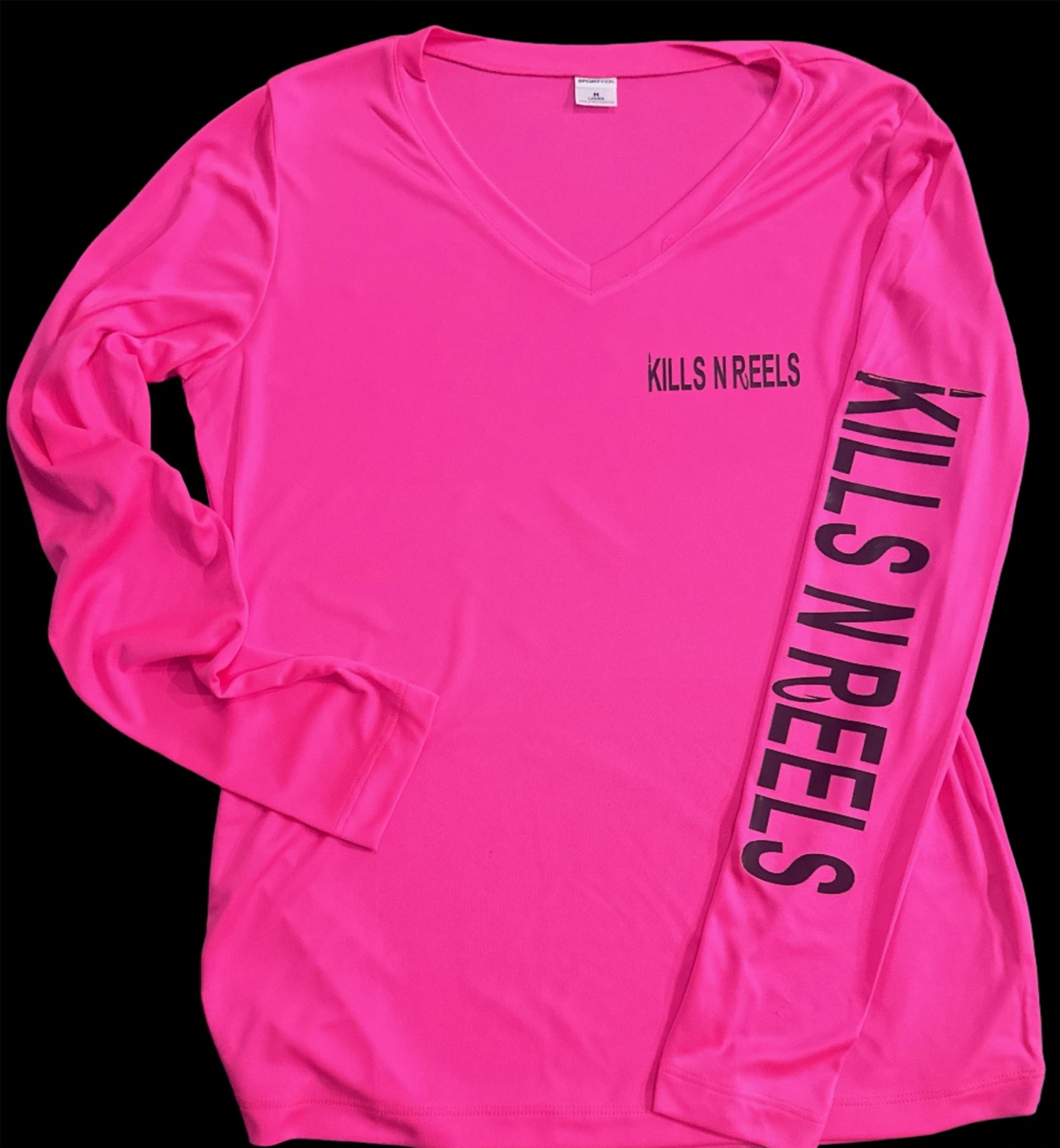 Long Sleeve Dri Fit V Neck Ladies